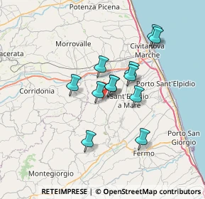 Mappa 63812 Montegranaro FM, Italia (5.53667)