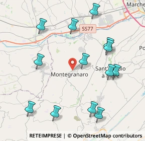 Mappa 63812 Montegranaro FM, Italia (4.82385)