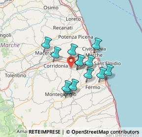 Mappa Via Circonvallazione Pietro Nenni, 62015 Monte San Giusto MC, Italia (10.15538)