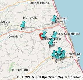 Mappa Via Lombardia, 63812 Montegranaro FM, Italia (7.14273)