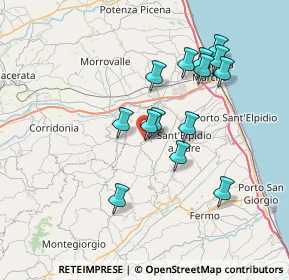 Mappa Via Lombardia, 63812 Montegranaro FM, Italia (6.84857)