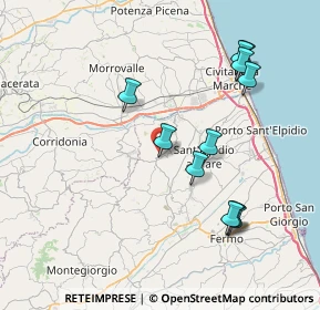 Mappa Via Lombardia, 63812 Montegranaro FM, Italia (8.17273)