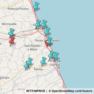 Mappa A14 - Autostrada Adriatica, 63821 Porto Sant'Elpidio FM, Italia (9.05769)