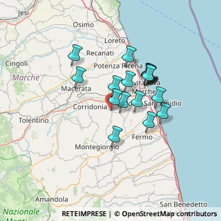 Mappa 62015 Monte San giusto MC, Italia (11.54556)