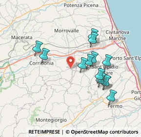 Mappa 62015 Monte San giusto MC, Italia (7.10308)