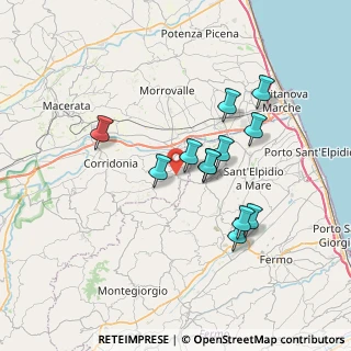 Mappa 62015 Monte San giusto MC, Italia (6.37667)