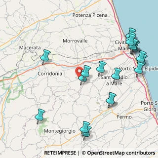 Mappa 62015 Monte San giusto MC, Italia (10.7995)