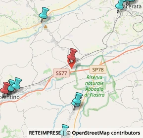 Mappa Località, 62029 Tolentino MC, Italia (7.09857)