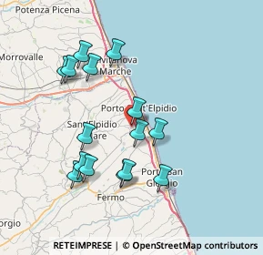 Mappa Via dell'industria, 63821 Porto Sant'Elpidio FM, Italia (7.38467)