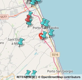 Mappa Via dell'industria, 63821 Porto Sant'Elpidio FM, Italia (5.6835)