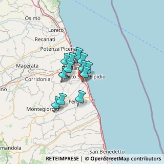Mappa Via dell'industria, 63821 Porto Sant'Elpidio FM, Italia (8.22077)