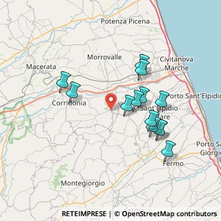 Mappa Via P. Mascagni, 62015 Monte San Giusto MC, Italia (7.05846)