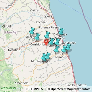 Mappa Via P. Mascagni, 62015 Monte San Giusto MC, Italia (10.22923)