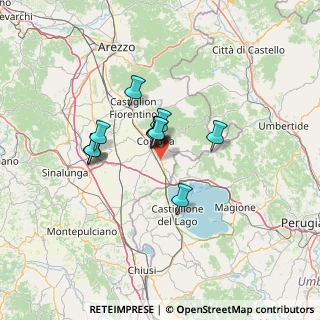 Mappa Via C. S. Ossaia, 52044 Cortona AR, Italia (9.80333)