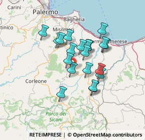 Mappa Unnamed Road, 90030 Mezzojuso PA, Italia (11.938)