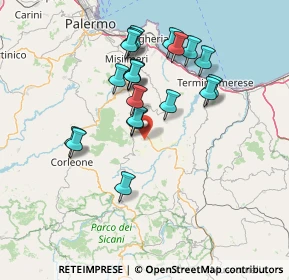 Mappa Unnamed Road, 90030 Mezzojuso PA, Italia (14.8)