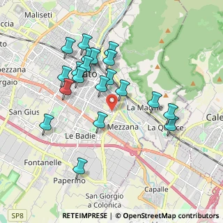 Mappa Via di Ponzano, 59100 Prato PO, Italia (1.864)