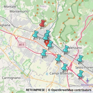 Mappa Via Albertina Giordano Pero, 59100 Prato PO, Italia (3.69909)
