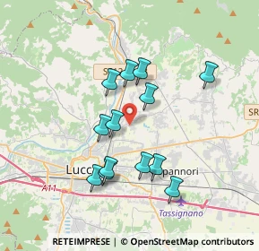 Mappa Via Chiasso Bernardesco, 55100 Lucca LU, Italia (3.26615)