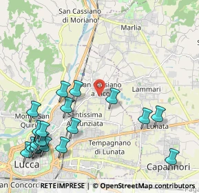 Mappa Via Chiasso Bernardesco, 55100 Lucca LU, Italia (2.835)