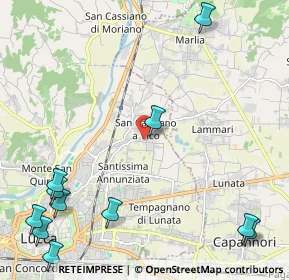 Mappa Via Chiasso Bernardesco, 55100 Lucca LU, Italia (3.31455)