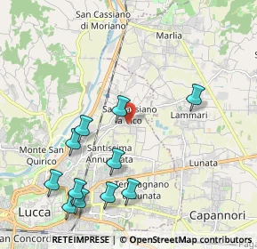 Mappa Via Chiasso Bernardesco, 55100 Lucca LU, Italia (2.39545)