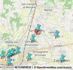 Mappa Via Chiasso Bernardesco, 55100 Lucca LU, Italia (3.18417)