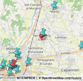 Mappa Via Chiasso Bernardesco, 55100 Lucca LU, Italia (3.36333)
