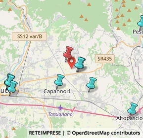 Mappa Via Don Emilio Angeli, 55018 Capannori LU, Italia (5.57462)