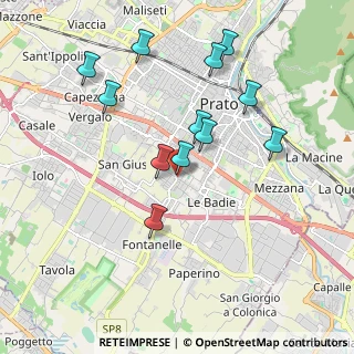Mappa Via Arcivescovo Gioacchino, 59100 Prato PO, Italia (1.895)