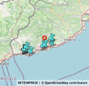 Mappa CAP, 18038 Sanremo IM, Italia (12.84833)