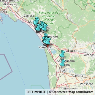 Mappa Via del Pastore, 55049 Viareggio LU, Italia (10.1265)