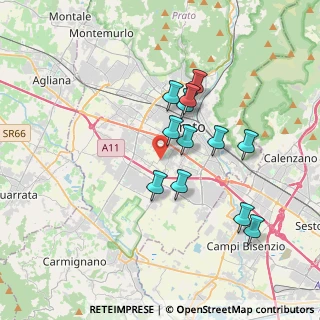 Mappa Via Vittorio Bachelet, 59100 Prato PO, Italia (3.22167)