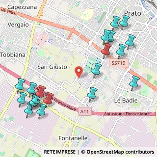 Mappa Via Vittorio Bachelet, 59100 Prato PO, Italia (1.402)