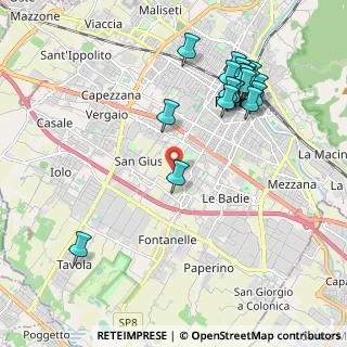 Mappa Via Vittorio Bachelet, 59100 Prato PO, Italia (2.2965)