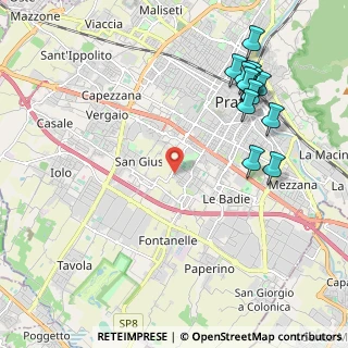 Mappa Via Vittorio Bachelet, 59100 Prato PO, Italia (2.53)
