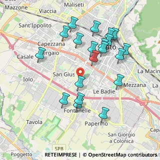 Mappa Via Vittorio Bachelet, 59100 Prato PO, Italia (2.0215)