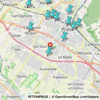 Mappa Via Vittorio Bachelet, 59100 Prato PO, Italia (2.6825)