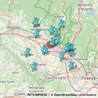 Mappa Via Vittorio Bachelet, 59100 Prato PO, Italia (6.14789)