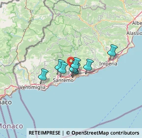 Mappa Via Umberto Napoli Str, 18018 Taggia IM, Italia (25.70583)