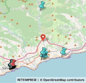 Mappa Regione Cravinaie, 18018 Taggia IM, Italia (6.736)