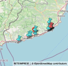 Mappa Regione Cravinaie, 18018 Taggia IM, Italia (11.85643)