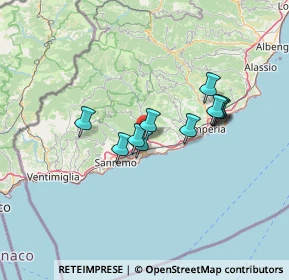 Mappa Regione Cravinaie, 18018 Taggia IM, Italia (10.63273)