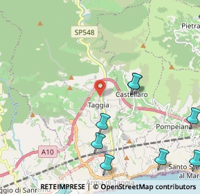 Mappa Regione Cravinaie, 18018 Taggia IM, Italia (3.27909)