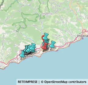 Mappa Regione Cravinaie, 18018 Taggia IM, Italia (5.71647)