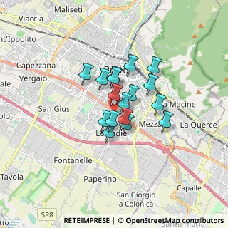 Mappa Via Beniamino Franklin, 59100 Prato PO, Italia (1.10471)
