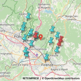 Mappa Via del Poggiolino, 50139 Sesto Fiorentino FI, Italia (6.89474)