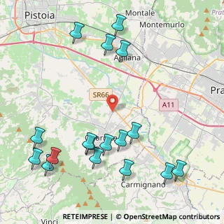 Mappa Piazza Curtatone e Montanara, 51039 Quarrata PT, Italia (5.37941)