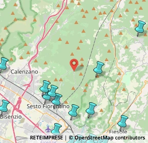 Mappa VIA DI GUALDO SP 130 KM 10, 50019 Sesto Fiorentino FI, Italia (7.1615)