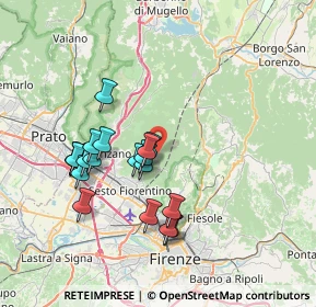 Mappa VIA DI GUALDO SP 130 KM 10, 50019 Sesto Fiorentino FI, Italia (6.90789)